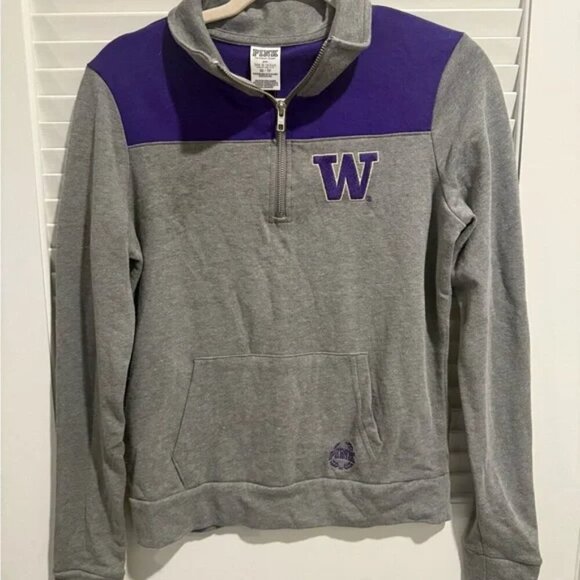 PINK Victoria's Secret Tops - PINK Victoria's Secret Washington Huskies 1/4 Zip Medium